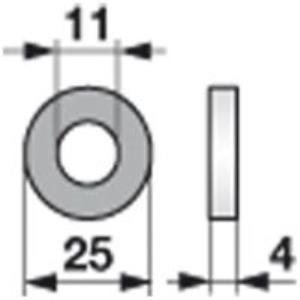 Distanzscheibe zu Mulcher Innendurchmesser 11 mm